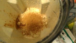 Almond Flour and Spices in the Blender- Gluten Free, SCD Cheese Cake
