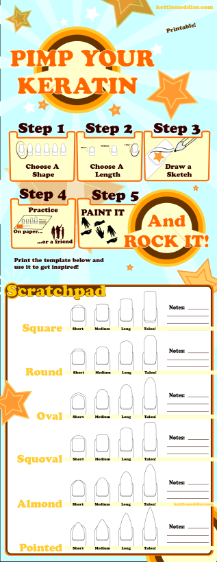 Nail Art Template Sketch Pad